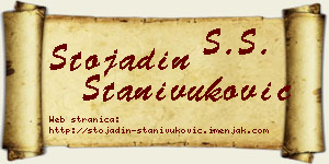 Stojadin Stanivuković vizit kartica